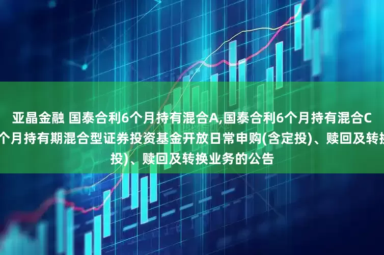 亚晶金融 国泰合利6个月持有混合A,国泰合利6个月持有混合C: 国泰合利6个月持有期混合型证券投资基金开放日常申购(含定投)、赎回及转换业务的公告