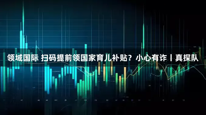 领域国际 扫码提前领国家育儿补贴？小心有诈丨真探队
