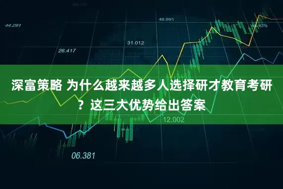 深富策略 为什么越来越多人选择研才教育考研?这三大优势给出答案